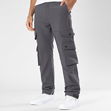 John H - Pantalon Cargo L02 Gris Anthracite