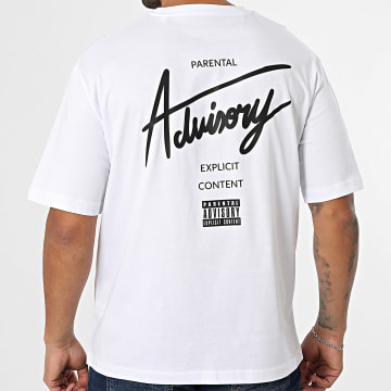 Parental Advisory - Tee Shirt Small Logo Front Bianco
