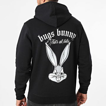 Looney Tunes - Sweat Capuche Badge Rond Big Back Bugs Bunny Noir