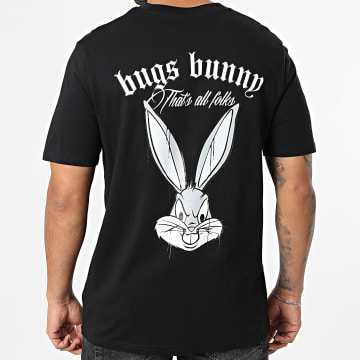 Looney Tunes - Tee Shirt Oversize Badge Rond Front Back Bugs Bunny Negro
