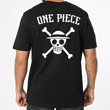 One Piece - Tee Shirt Oversize Large Patch Back Noir Blanc