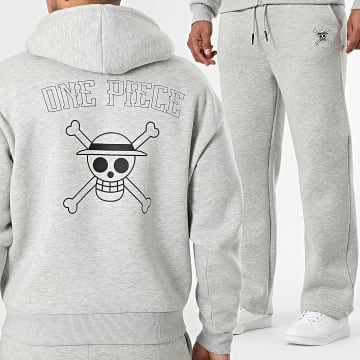 One Piece - Conjunto De Chándal Insignia Gris Jaspeado