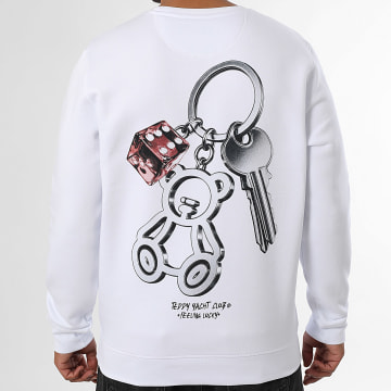 Teddy Yacht Club - Sudadera Crewneck Feeling Lucky Blanco