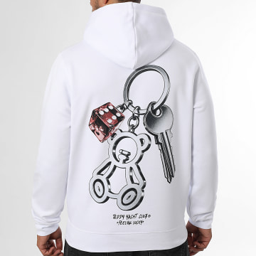 Teddy Yacht Club - Sweat Capuche Feeling Lucky Blanc