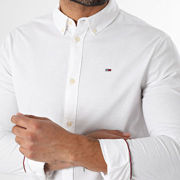 Tommy Jeans - Camisa de Manga Larga Slim Oxford 9594 Blanco