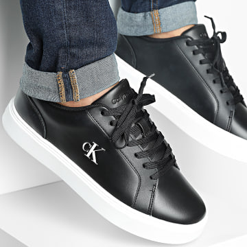 Calvin Klein - Baskets Classic Cupsole Laceup Leather 1435 Black Bright White