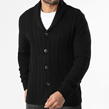 Jack And Jones - Cardigan Paul Shawl Noir