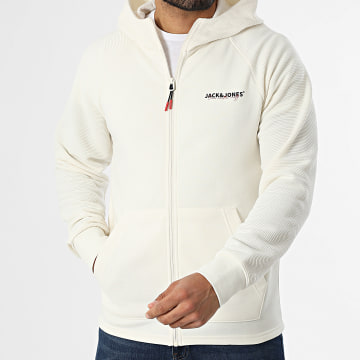 Jack And Jones - Sudadera con capucha zip Thatcher Beige Claro
