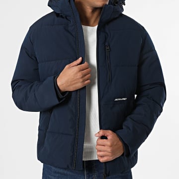 Jack And Jones - Doudoune Capuche Zippée Owen Bleu Marine
