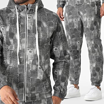 MTX - Ensemble Sweat Capuche Zippé Et Pantalon Jogging 729 Gris Anthracite
