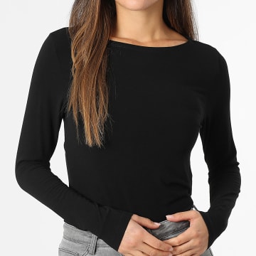 Only - T-Shirt Maniche Lunghe Donna Mully Nero