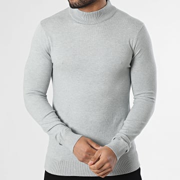 Paname Brothers - Jersey Cuello Alto 06 Gris Claro Jaspeado