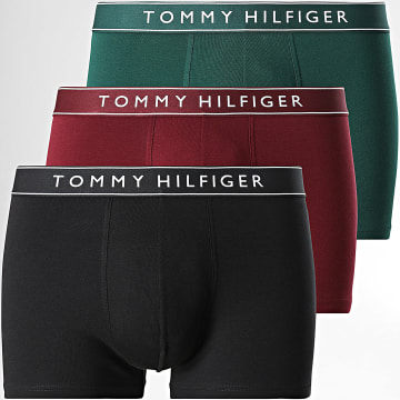Tommy Hilfiger - Lot De 3 Boxers Everyday Essentials 3520 Noir Bordeaux Vert