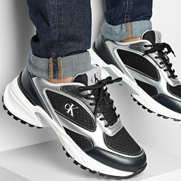 Calvin Klein - Sneaker Hike Runner Laceup Mesh Mix 1402 Nero Argento