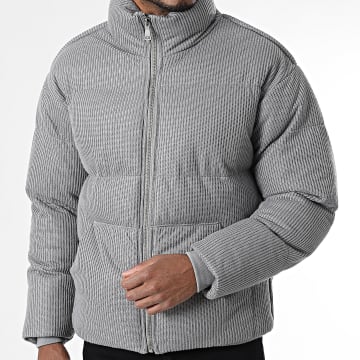 Frilivin - Plumífero acanalado P71 Gris Antracita