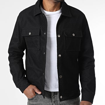 Frilivin - Chaqueta con cremallera texturizada G53 Negra