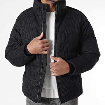 Frilivin - Plumífero acanalado P71 Negro