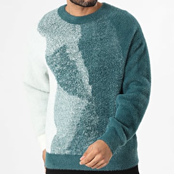 Frilivin - Jersey 325 Blanco Azul Petróleo