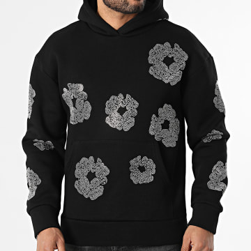 Classic Series - Sweat Capuche A Strass 352 Nero