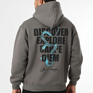 MTX - Sweat Capuche 102 Gris Anthracite