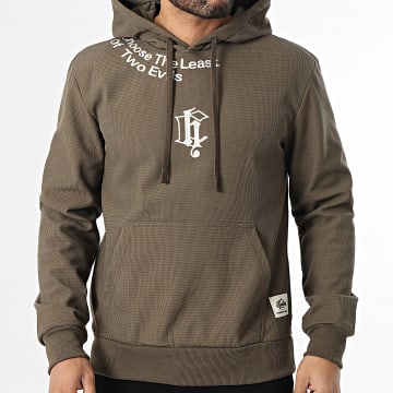 MTX - Sweat Capuche Texturé 276 Vert Kaki Marron