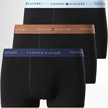 Tommy Hilfiger - Lot De 3 Boxers 2763 Noir Marron Bleu Clair Bleu Marine