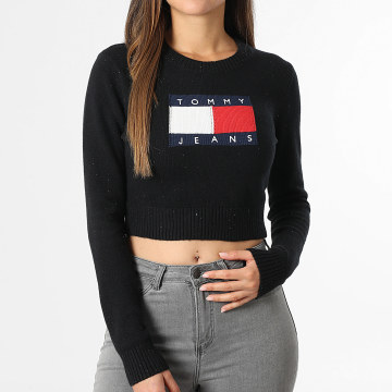 Tommy Jeans - Pull Femme Sparkle Flag 1690 Noir