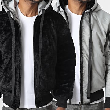 Uniplay - Bomber Reversible 006 Gris Negro