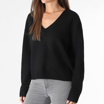 Vero Moda - Jersey de Mujer Cuello V Besti Negro