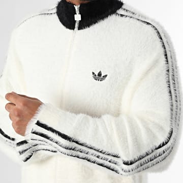 Adidas Originals - Veste Fourrure Zippée A Bandes Classic KR5152 Beige Clair