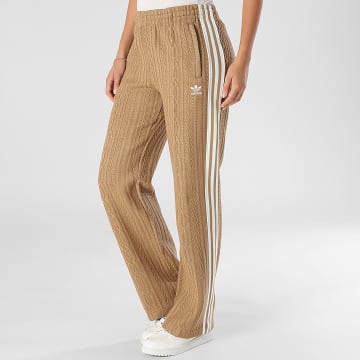 Adidas Originals - Pantalon Jogging A Bandes Femme Knit Classic KS7802 Beige Foncé