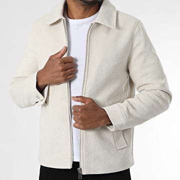 Frilivin - Veste Zippée Texturée L61 Beige Clair