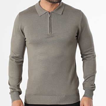 Frilivin - Jersey con Cuello Zip 621 Topo