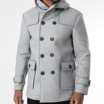 Frilivin - Abrigo con capucha 250 Gris Jaspeado