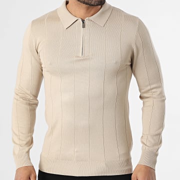 Frilivin - Jersey Cuello Con Cierre 646 Beige