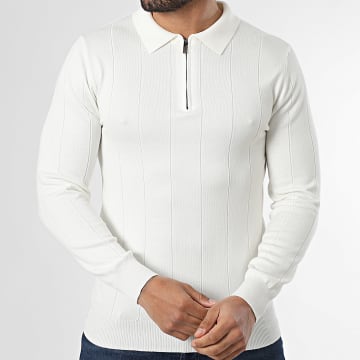 Frilivin - Jersey con Cuello Zip 646 Beige Claro