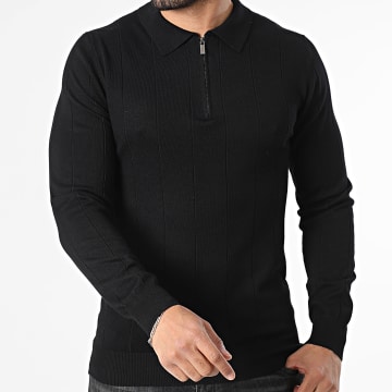 Frilivin - Jersey con Cuello Zippé 646 Negro