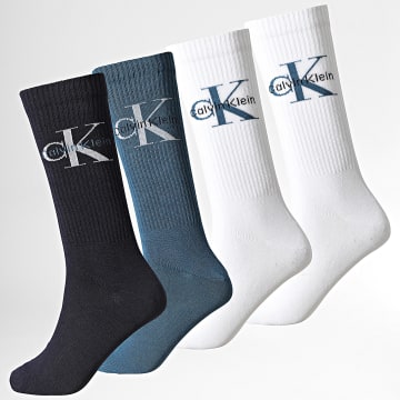 Calvin Klein - Pack of 4 Pairs of Socks 5982 White Teal Blue Navy