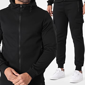 Classic Series - Tracksuit Zippered Jacket And Cargo Trouser 018 Black