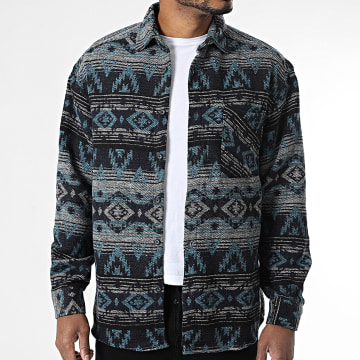 Classic Series - Camicia sovrapposta 023 Nero Grigio Blu Azteco