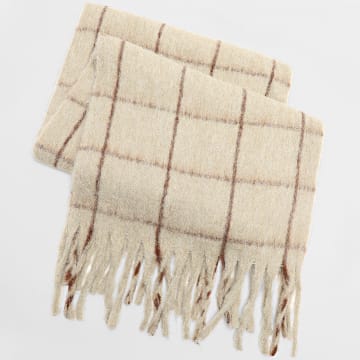 Frilivin - Echarpe A Carreaux 214 Beige Marron