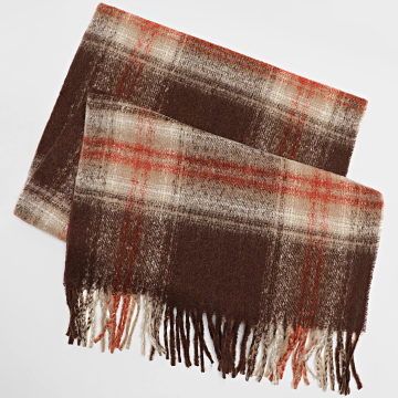 Frilivin - Echarpe A Carreaux 211 Marron Beige Orange