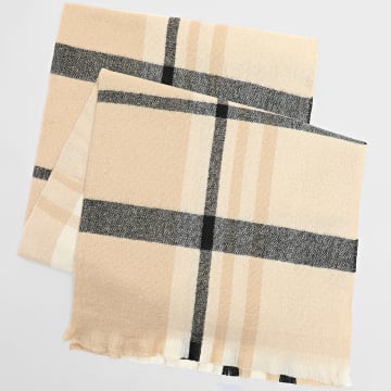 Frilivin - Sciarpa A Quadrati 210 Beige Nero