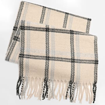 Frilivin - Echarpe A Carreaux 201 Beige Noir Gris