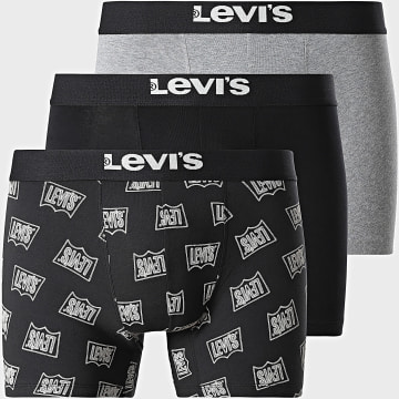 Levi's - Pack aus 3 Boxers 701235955 Schwarz Grau Meliert Beige