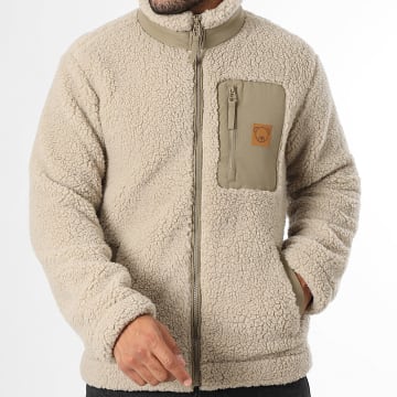 Teddy Yacht Club - Veste Sherpa Zippée Box Beige
