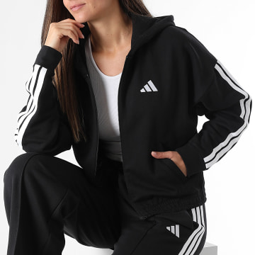 Adidas Sportswear - Tracksuit with Stripes Women Energize JF3388 Black