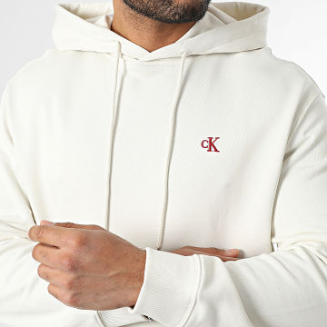 Calvin Klein - Felpa con cappuccio RC297 Beige Chiaro