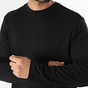 Calvin Klein - Tee Shirt Maniche Lunghe Supima Interlock Solid LD227 Nero