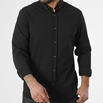 Classic Series - Chemise Manches Longues Texturée 007 Noir